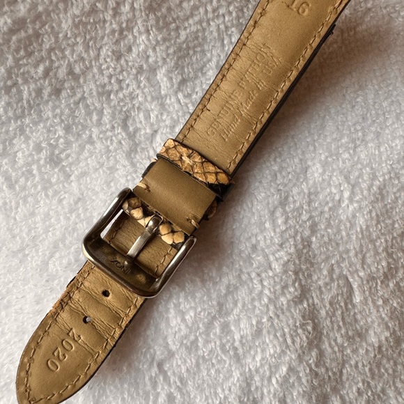 For Michele watch - GENUINE PYTHON WATCH BAND. Size 16mm.   Made in USA. - Picture 4 of 5